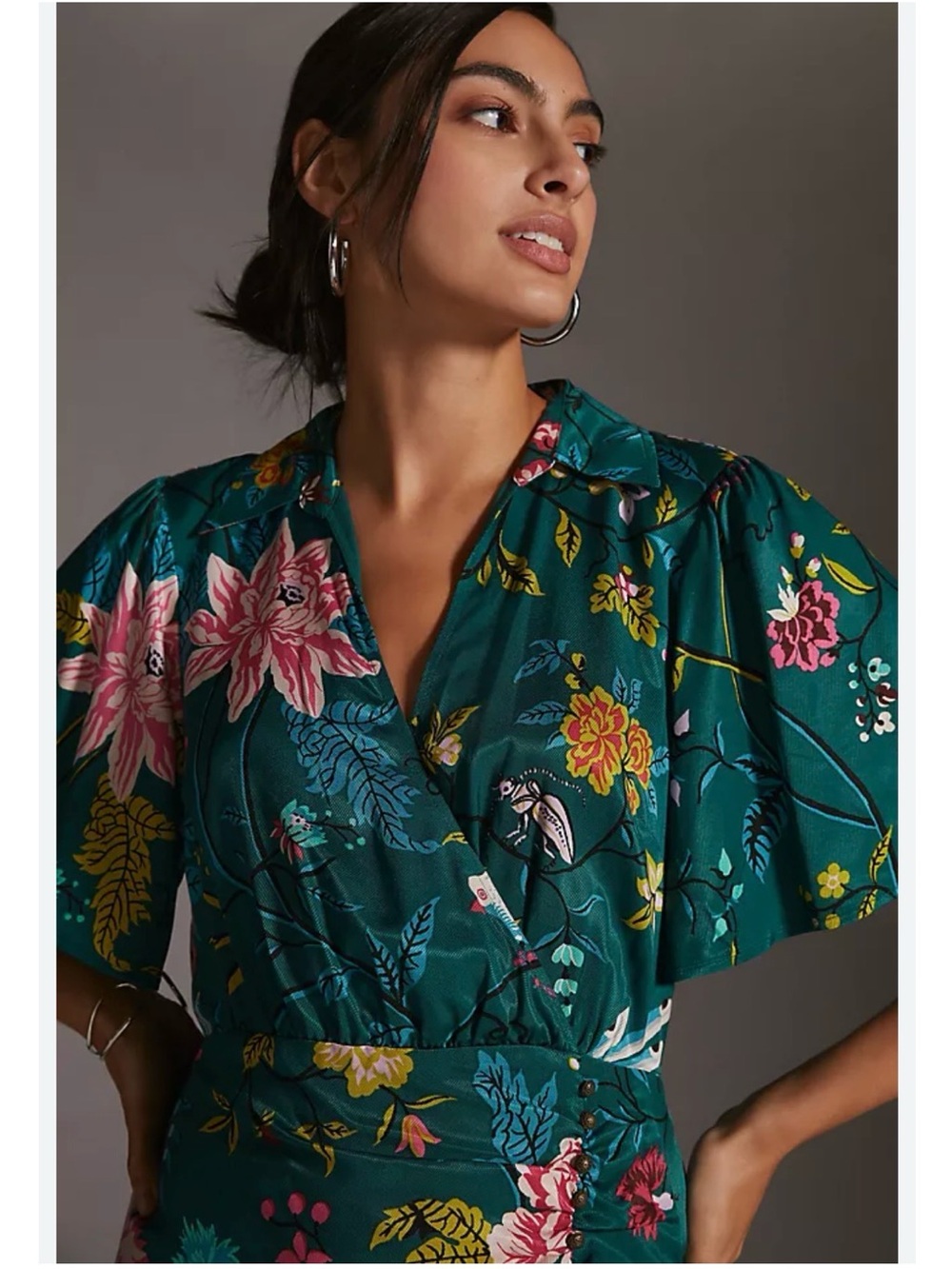 Anthropologie Maeve Buttonfront Shirt Dress